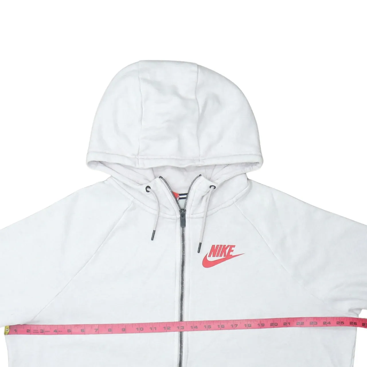 Nike Light Pink Full Zip Hoodie Women’s XXLarge Printed Swoosh Logo Split Pocket Sweatshirt sold by Vintage Club product image thumbnail 5