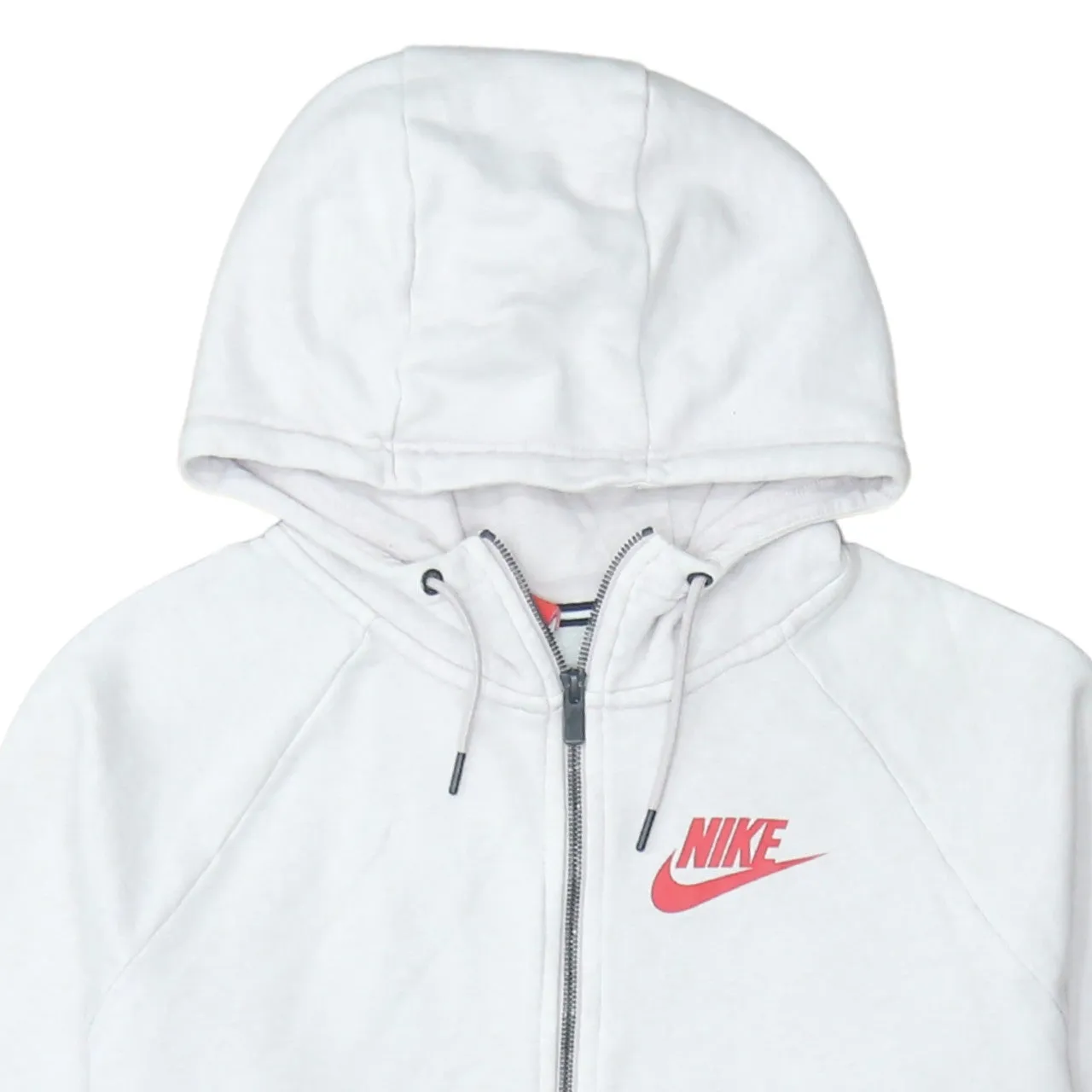 Nike Light Pink Full Zip Hoodie Women’s XXLarge Printed Swoosh Logo Split Pocket Sweatshirt sold by Vintage Club product image thumbnail 3
