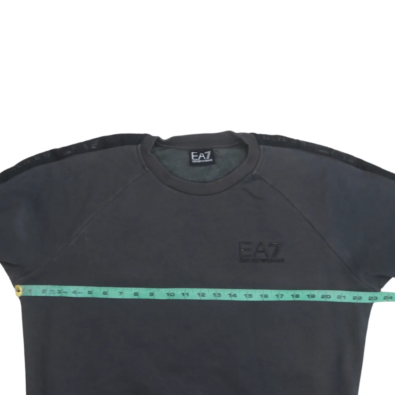 Emporio Armani Dark Grey Sweatshirt Women's XLarge EA7 Embroidered Chest Logo Crewneck Pullover sold by Vintage Club product image thumbnail 5