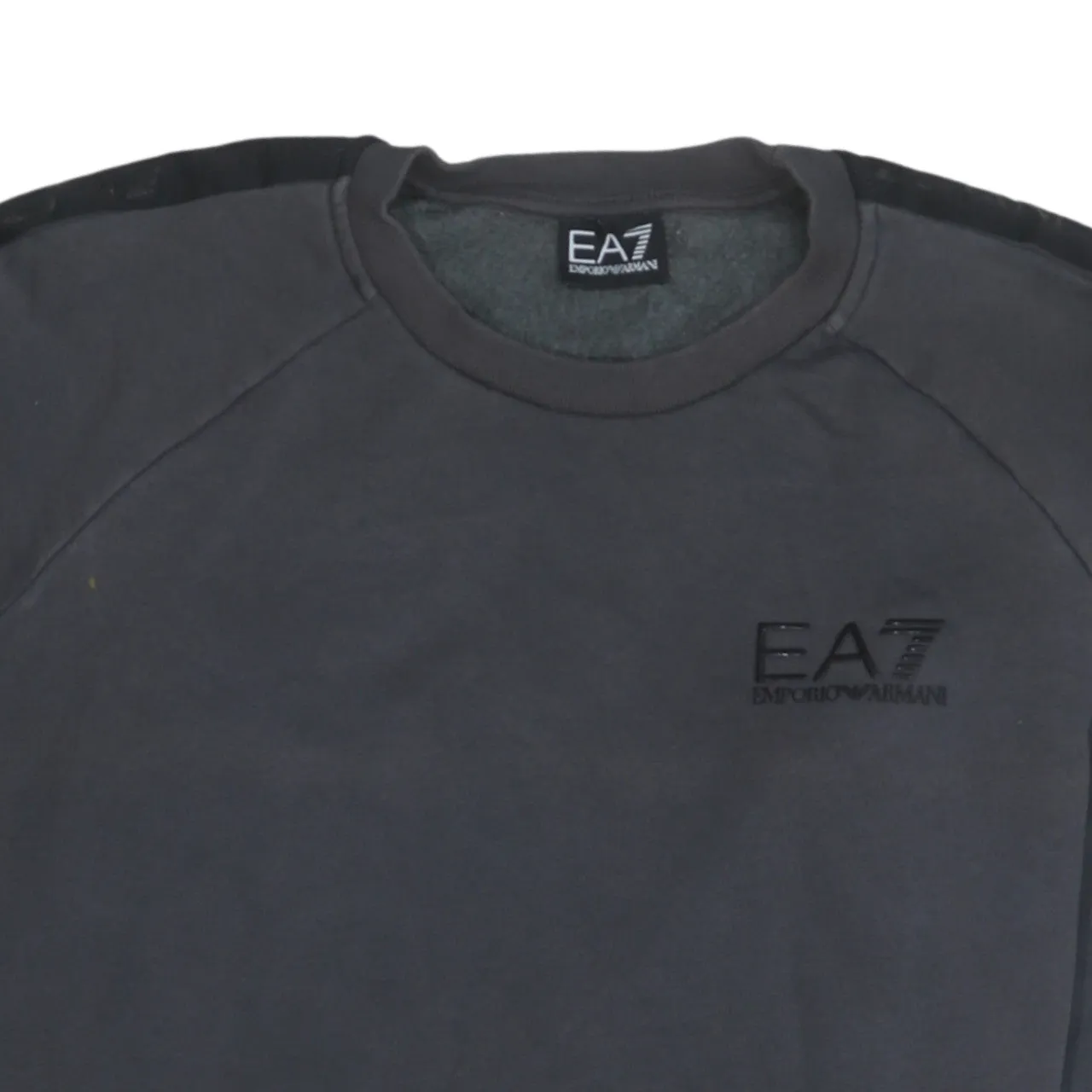 Emporio Armani Dark Grey Sweatshirt Women's XLarge EA7 Embroidered Chest Logo Crewneck Pullover sold by Vintage Club product image thumbnail 3