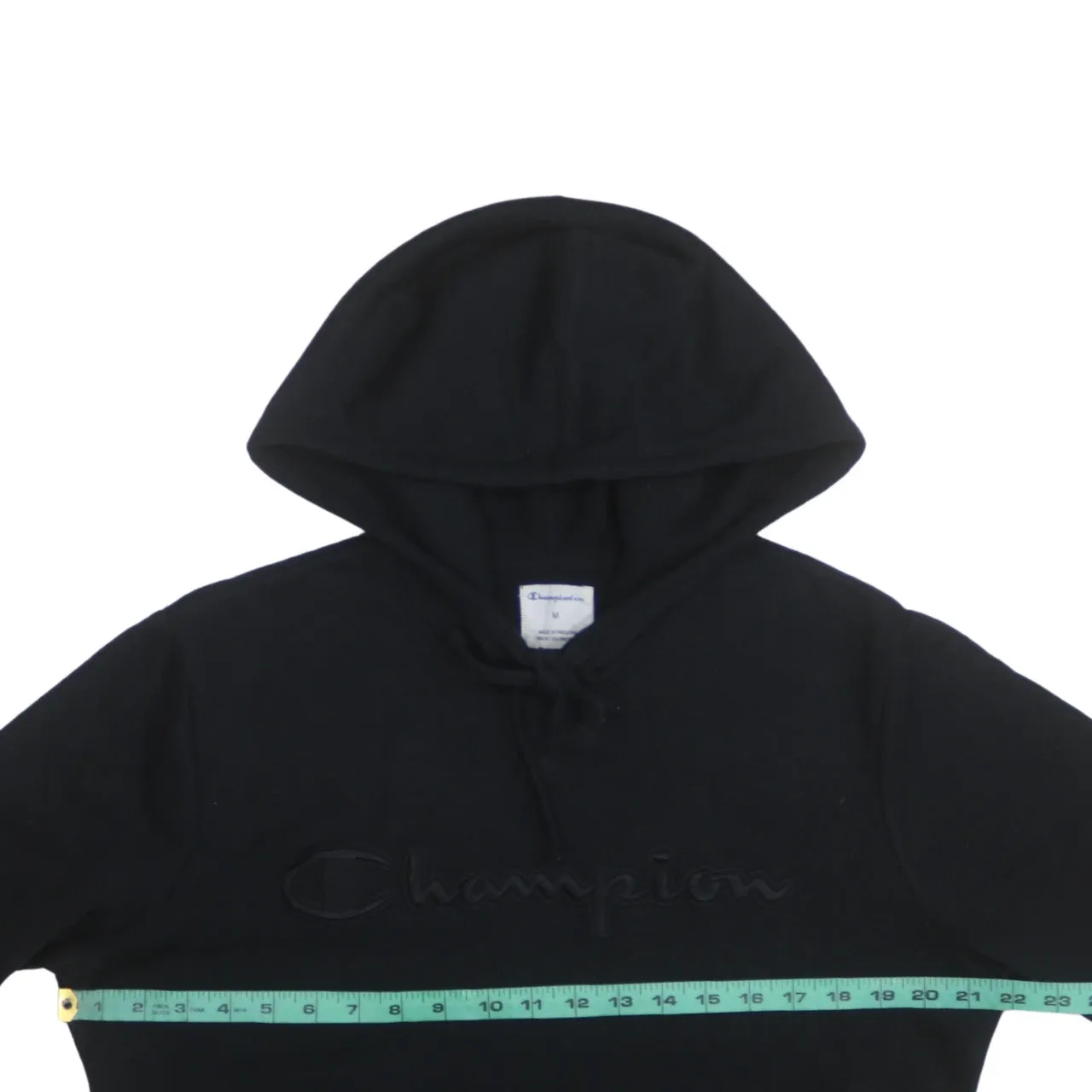 Champion Black Hoodie Men's Medium Embroidered Logo Front Pocket Pullover Sweatshirt sold by Vintage Club product image thumbnail 5