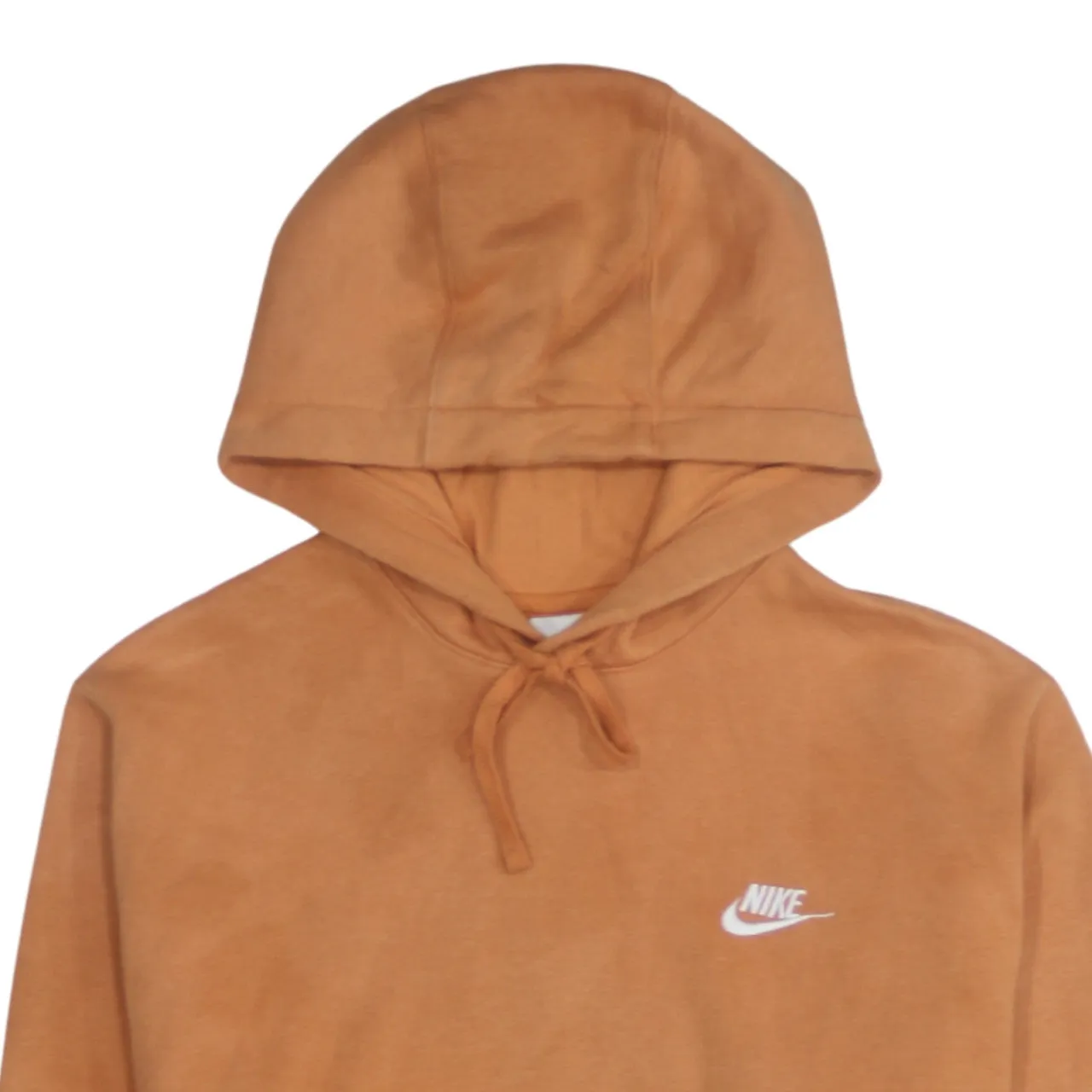 Nike Orange Hoodie Men's Medium Embroidered Swoosh Logo Front Pocket Pullover Sweatshirt sold by Vintage Club product image thumbnail 3