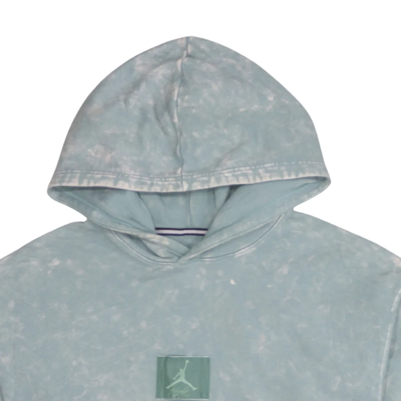 Jordan Green Acid Wash Hoodie Men's XLarge Printed Nike Flight Back Logo Pullover Sweatshirt sold by Vintage Club product image thumbnail 3