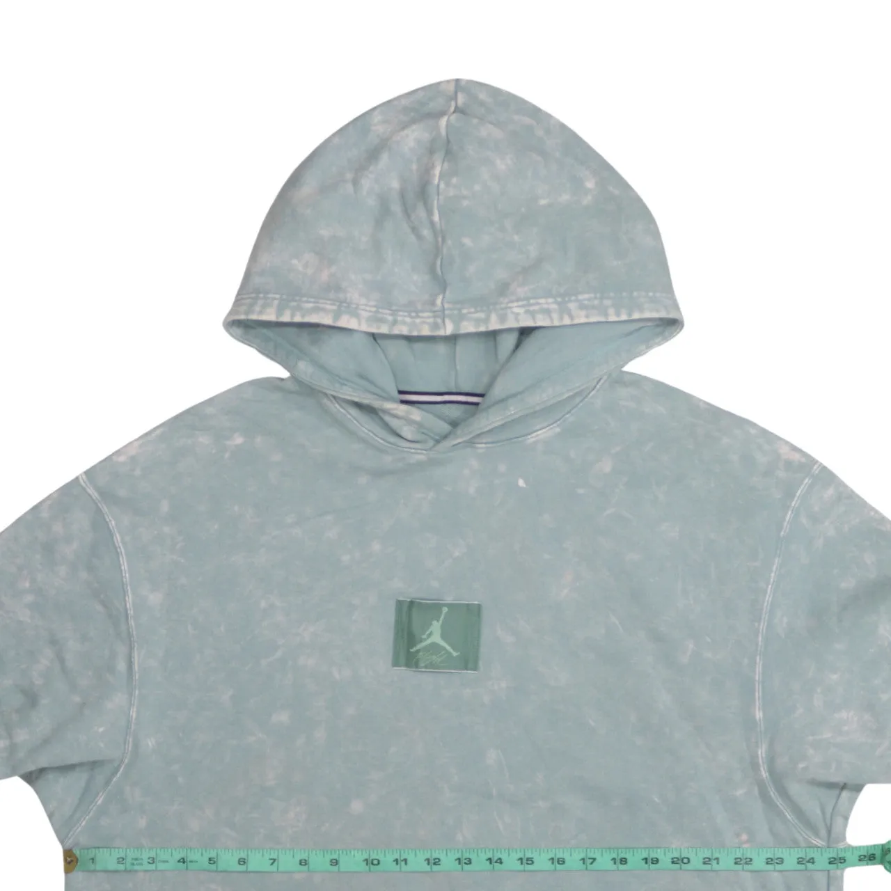 Jordan Green Acid Wash Hoodie Men's XLarge Printed Nike Flight Back Logo Pullover Sweatshirt sold by Vintage Club product image thumbnail 5