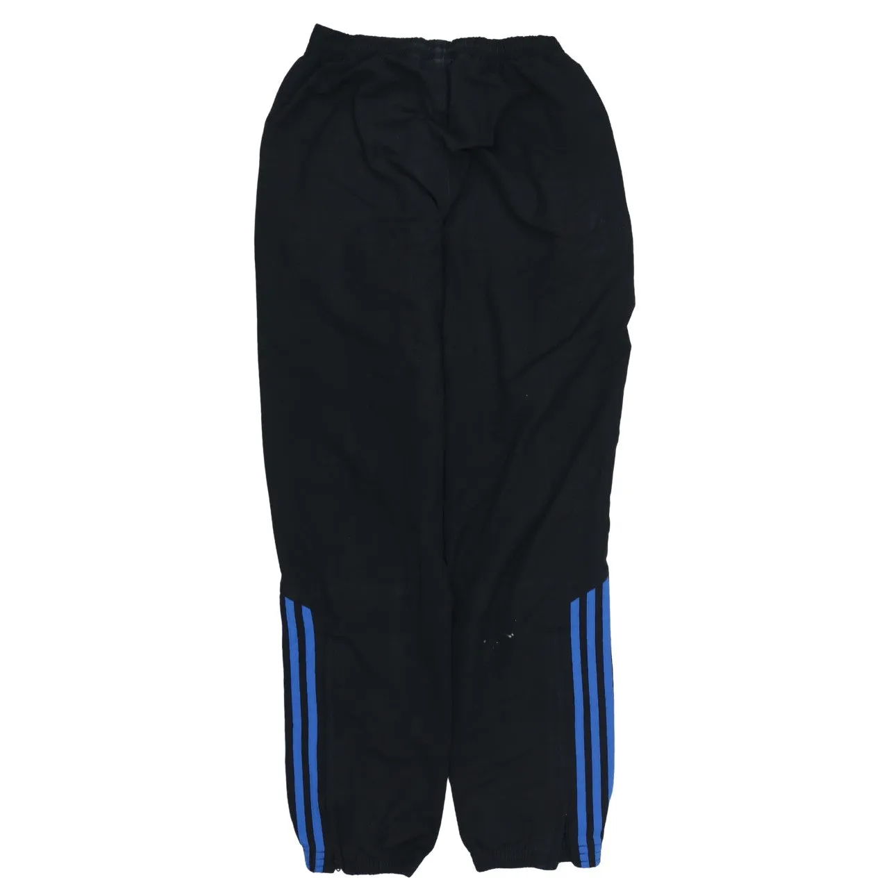Adidas Black Joggers Men’s Small Blue Three Stripe Legs Embroidered Logo Sweatpants sold by Vintage Club product image thumbnail 2