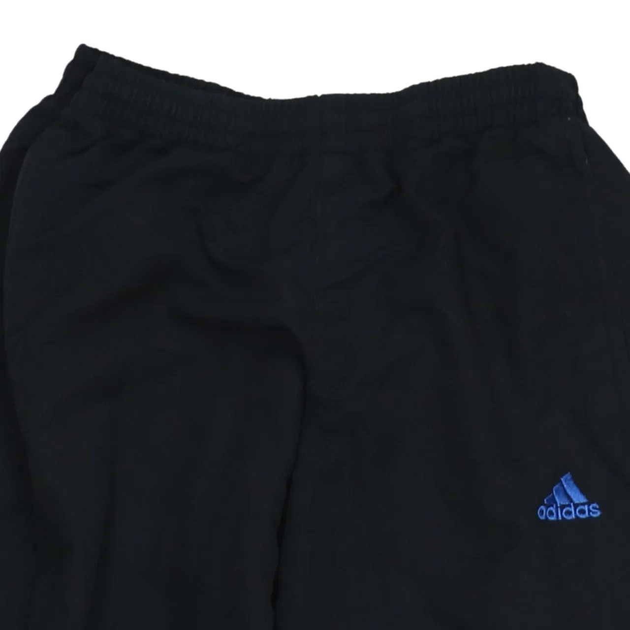 Adidas Black Joggers Men’s Small Blue Three Stripe Legs Embroidered Logo Sweatpants sold by Vintage Club product image thumbnail 3