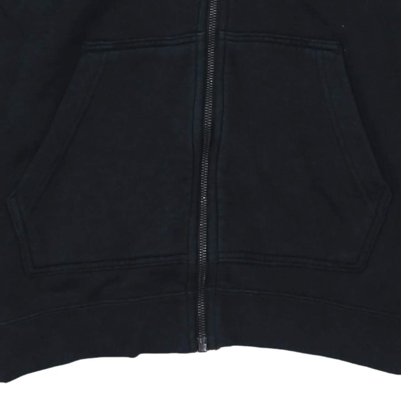 Nike Black Full Zip Hoodie Men's Small Printed Swoosh Logo Drawstring Pockets Sweatshirt sold by Vintage Club product image thumbnail 4