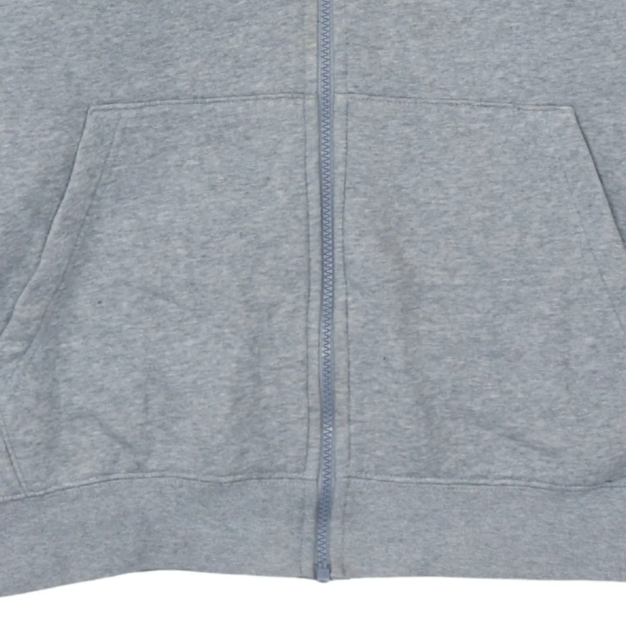Nike Grey Full Zip Hoodie Men's Large Embroidered Swoosh Split Pocket Fleece Sweatshirt sold by Vintage Club product image thumbnail 4