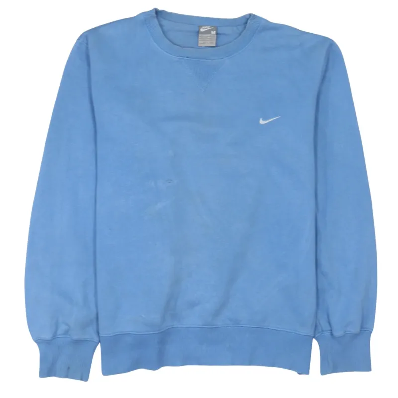 Nike Light Blue Sweatshirt Men's Medium Embroidered Swoosh Crewneck Pullover Jumper sold by Vintage Club