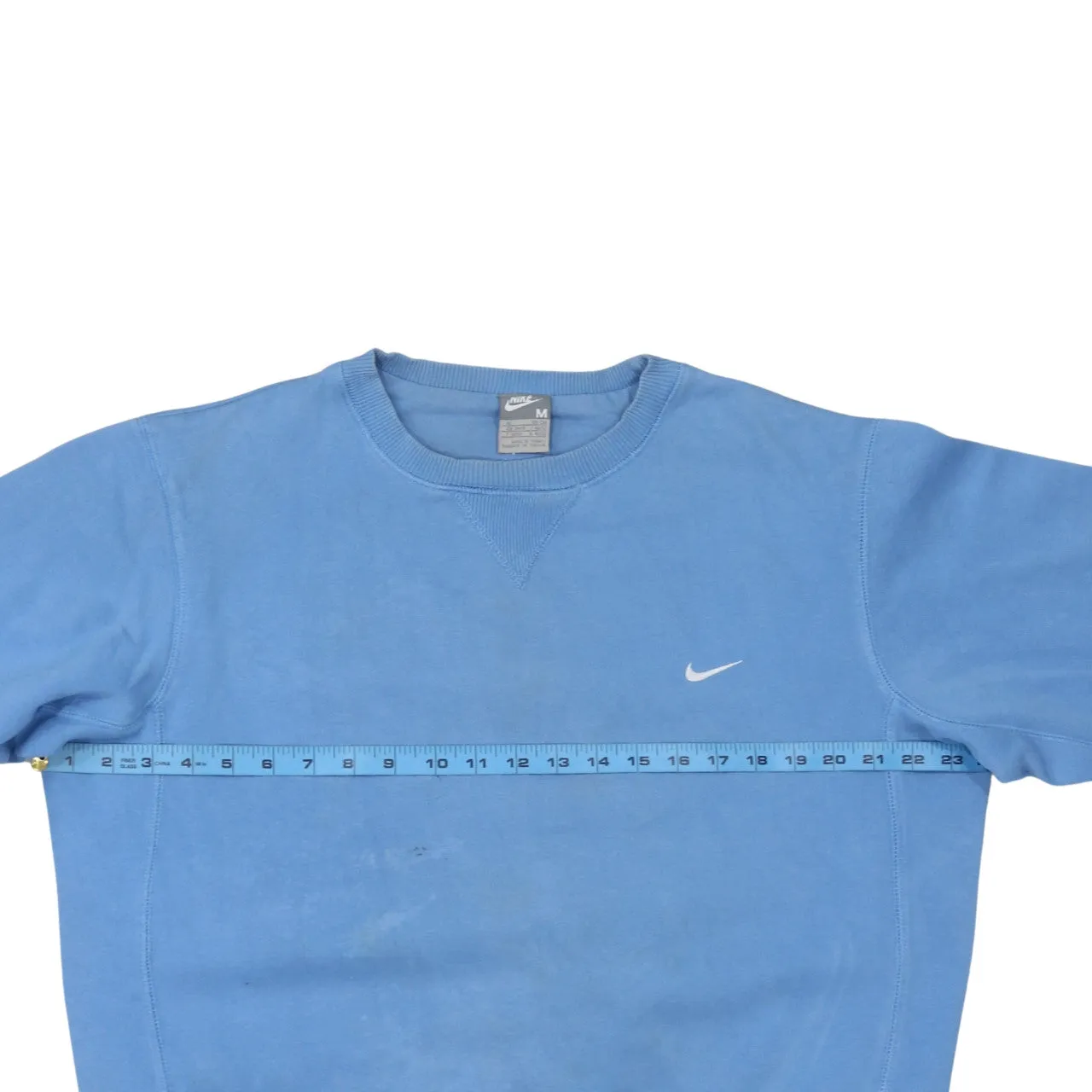 Nike Light Blue Sweatshirt Men's Medium Embroidered Swoosh Crewneck Pullover Jumper sold by Vintage Club product image thumbnail 5