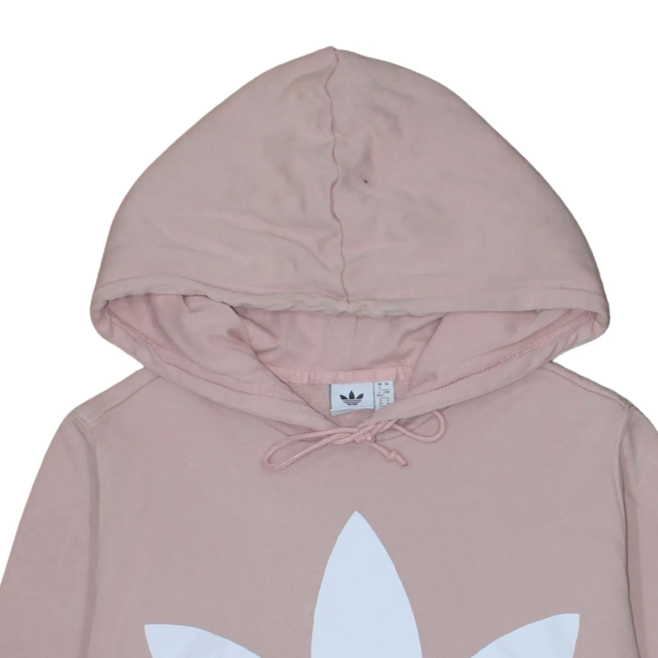 Adidas Pink Hoodie Women’s Large Trefoil Printed Logo Pullover Casual Sweatshirt Top sold by Vintage Club product image thumbnail 3