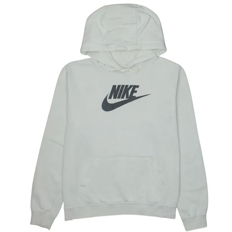 Nike Cream Hoodie Men's Large Printed Logo Front Pocket Pullover Sweatshirt made by Nike