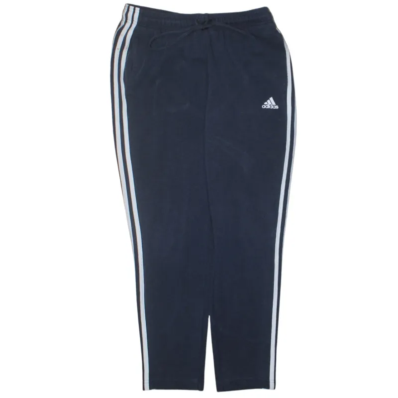Adidas Navy Blue Joggers Men’s Medium Embroidered Logo Side Stripe Elastic Waist Sweatpants sold by Vintage Club