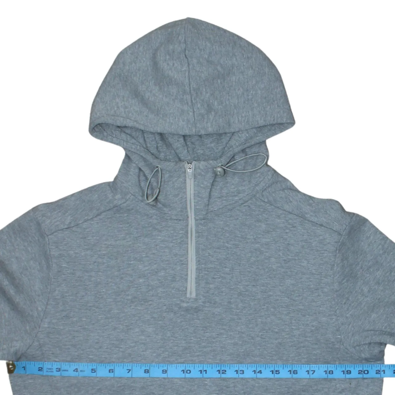 Puma Grey Half Zip Hoodie Men's Small Printed Logo Front Pocket Pullover Top sold by Vintage Club product image thumbnail 5