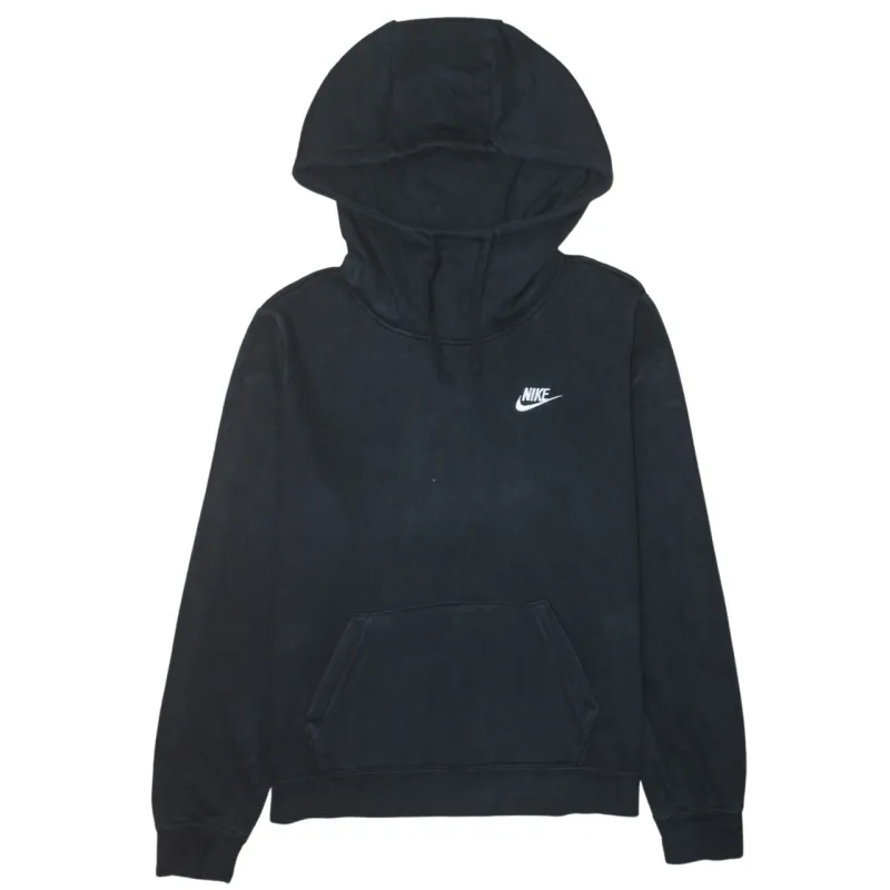 Nike Black Hoodie Men's Medium Embroidered Swoosh Logo Front Pocket Pullover Sweatshirt sold by Vintage Club