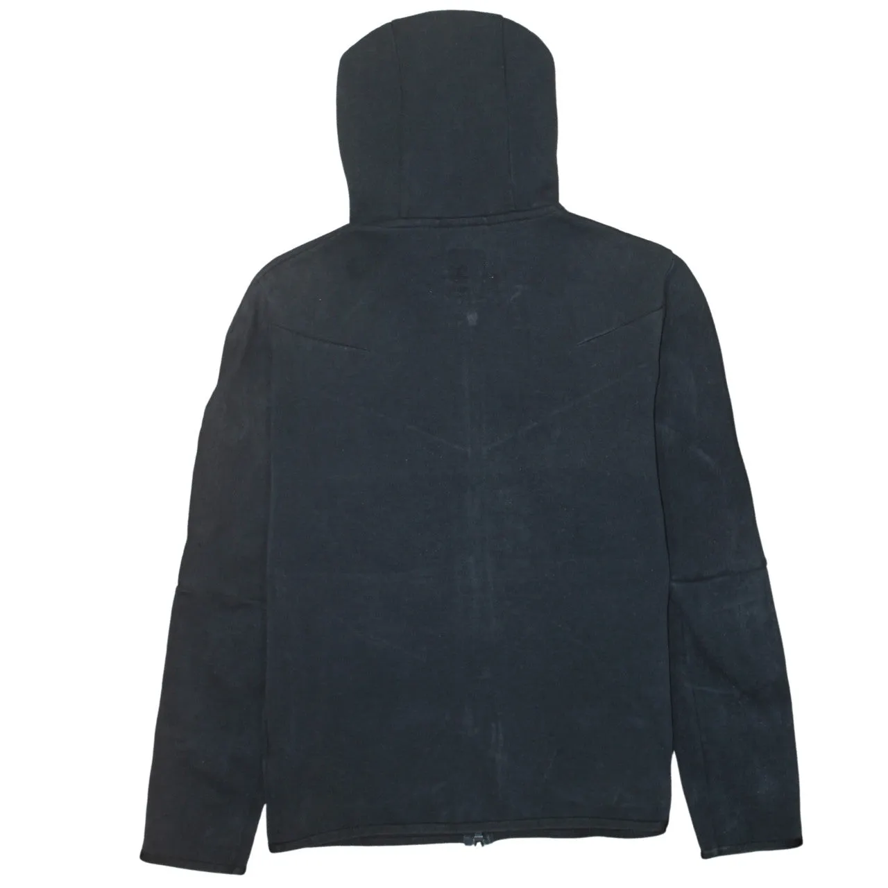 Nike Black Full Zip Hoodie Men's Medium Embroidered Swoosh Sleeve Zip Pocket Sweatshirt sold by Vintage Club product image thumbnail 2