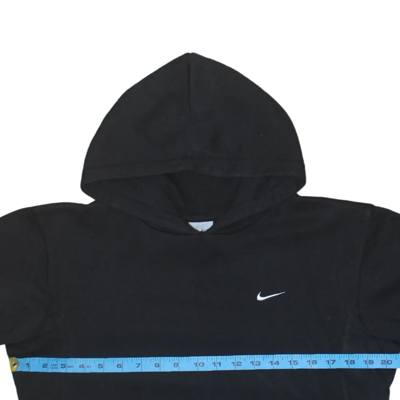 Nike Black Hoodie Women's Large Embroidered Swoosh Logo Front Pocket Pullover Sweatshirt sold by Vintage Club product image thumbnail 5