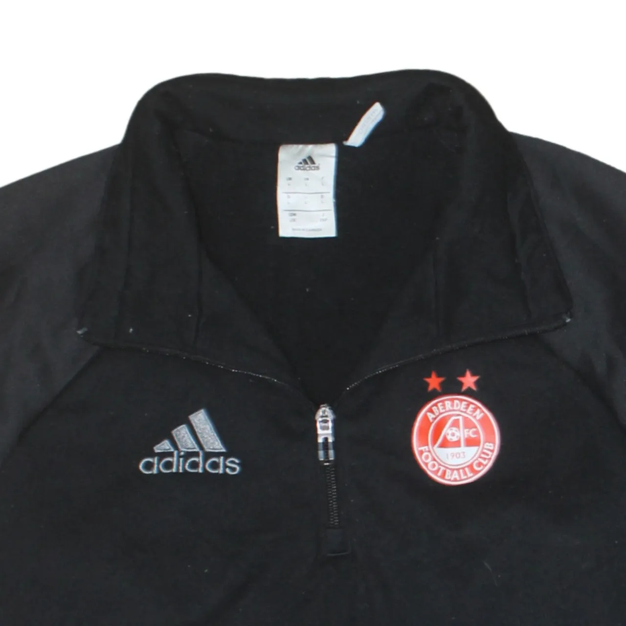 Adidas Black Quarter Zip Sweatshirt Women’s Large Aberdeen FC Crest Climalite Pullover Top sold by Vintage Club product image thumbnail 3