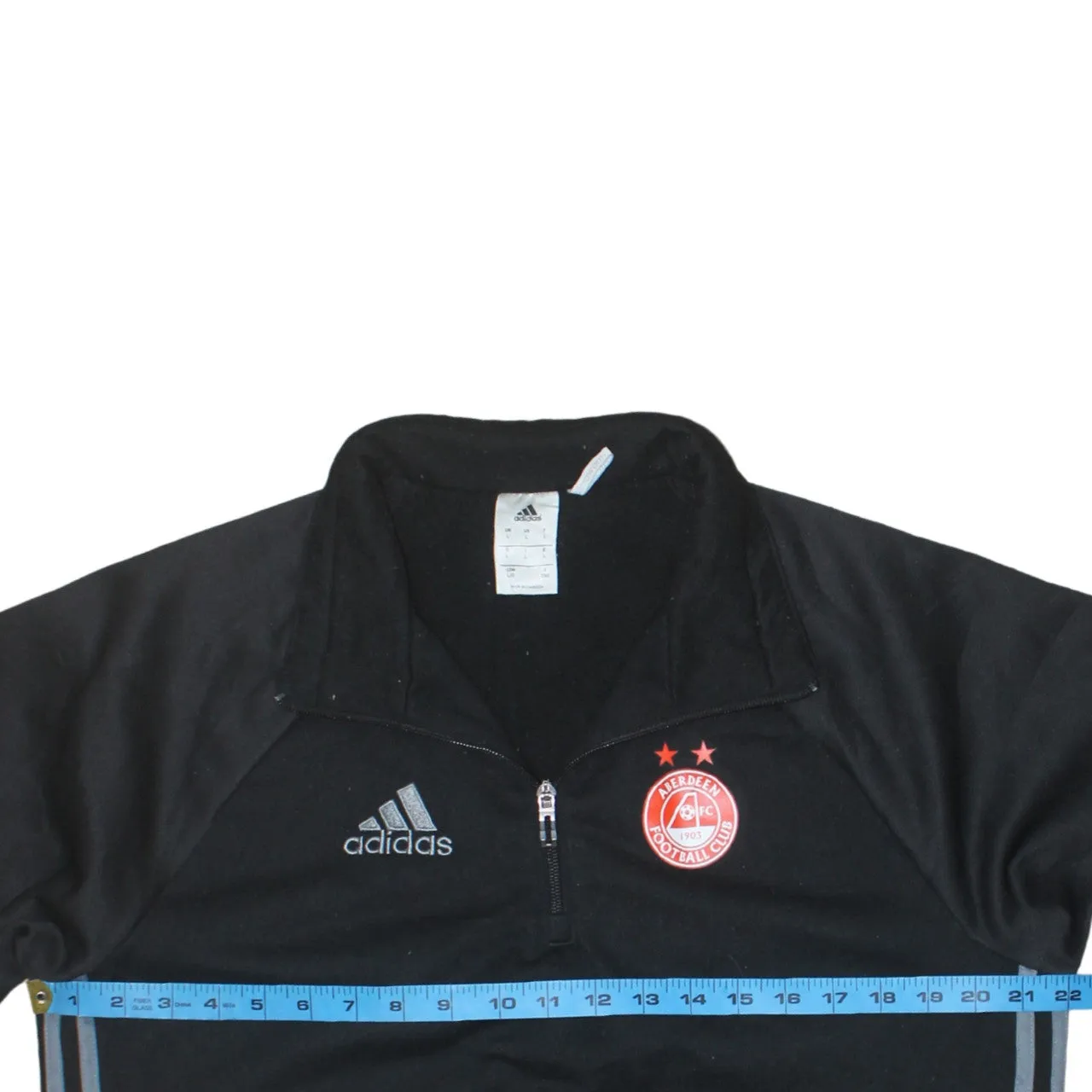Adidas Black Quarter Zip Sweatshirt Women’s Large Aberdeen FC Crest Climalite Pullover Top sold by Vintage Club product image thumbnail 5
