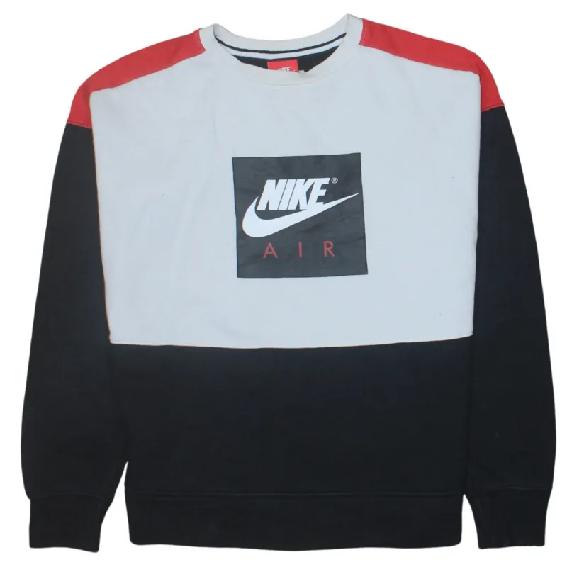 Nike Black White Sweatshirt Women’s XLarge Printed Nike Air Logo Colour Block Pullover Jumper made by Nike
