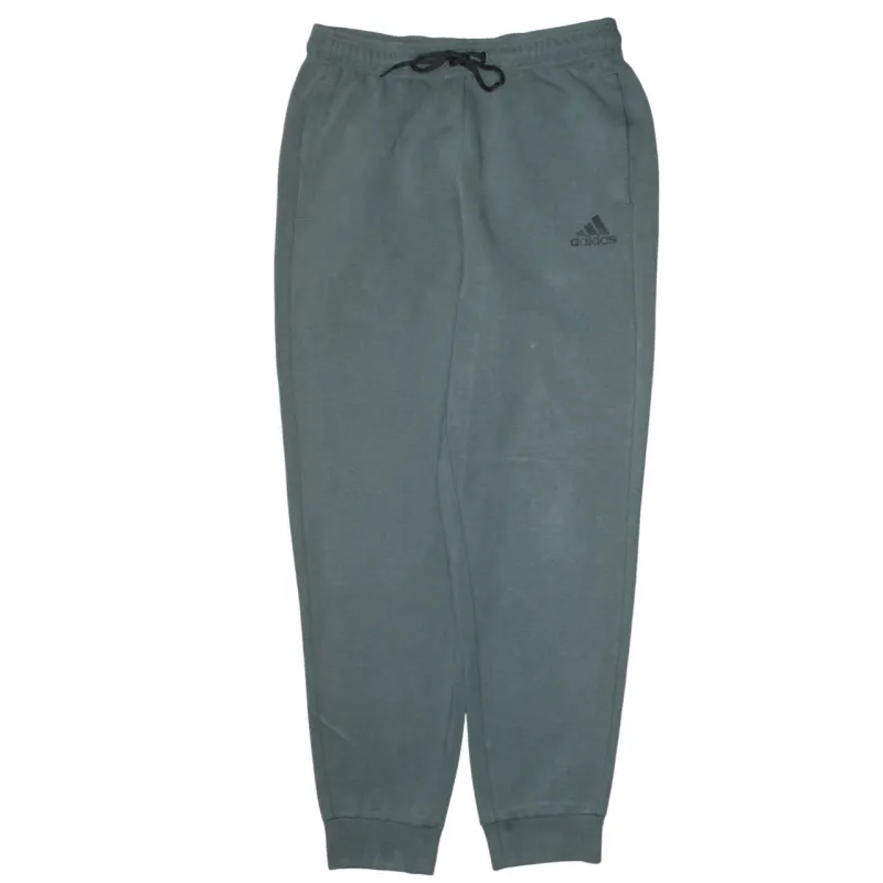 Adidas Green Joggers Men’s Medium Elastic Waist Drawstring Cuffed Hem Printed Logo Sweatpants sold by Vintage Club