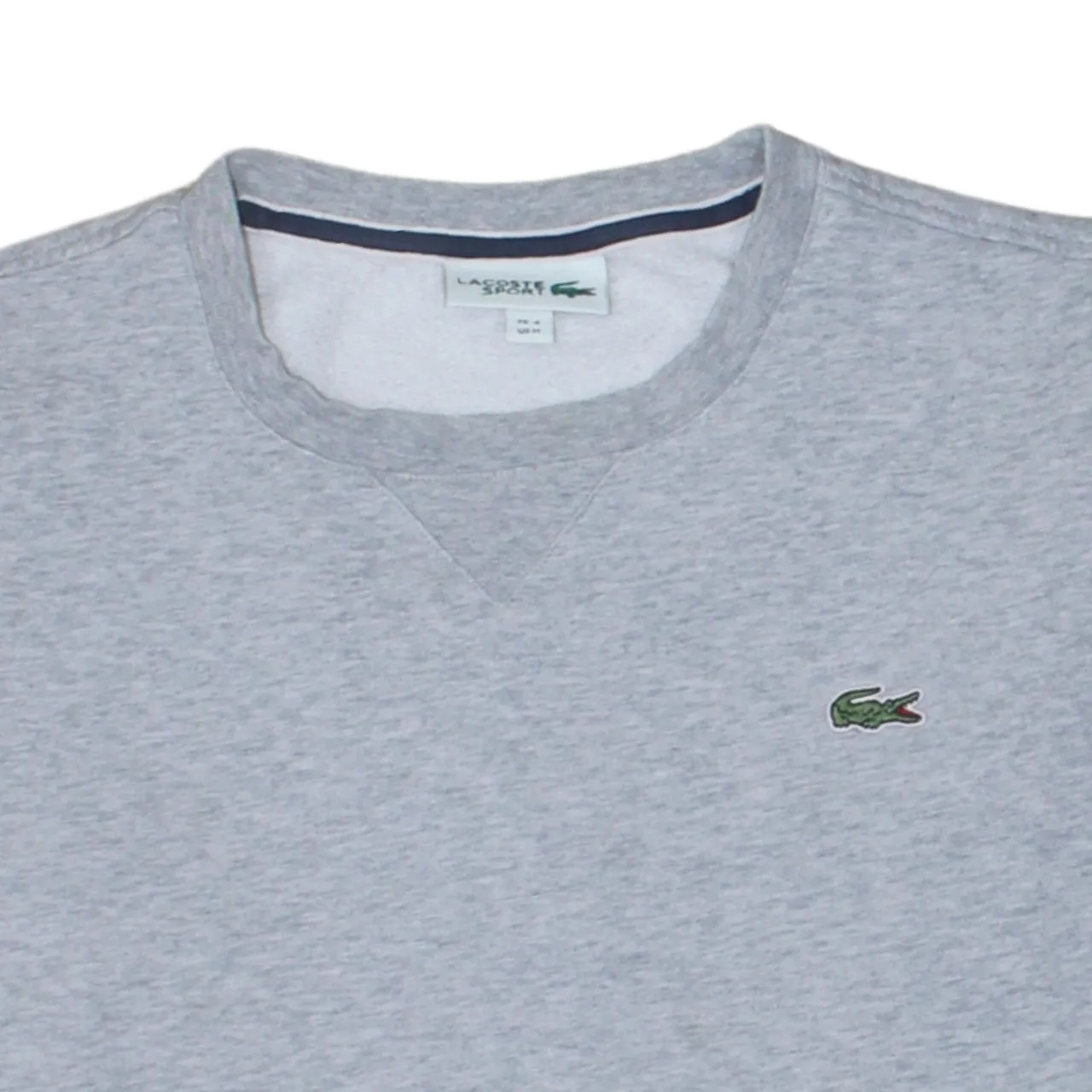 Lacoste Light Grey Sweatshirt Men's Medium Embroidered Croc Logo Crewneck Pullover Jumper sold by Vintage Club product image thumbnail 3