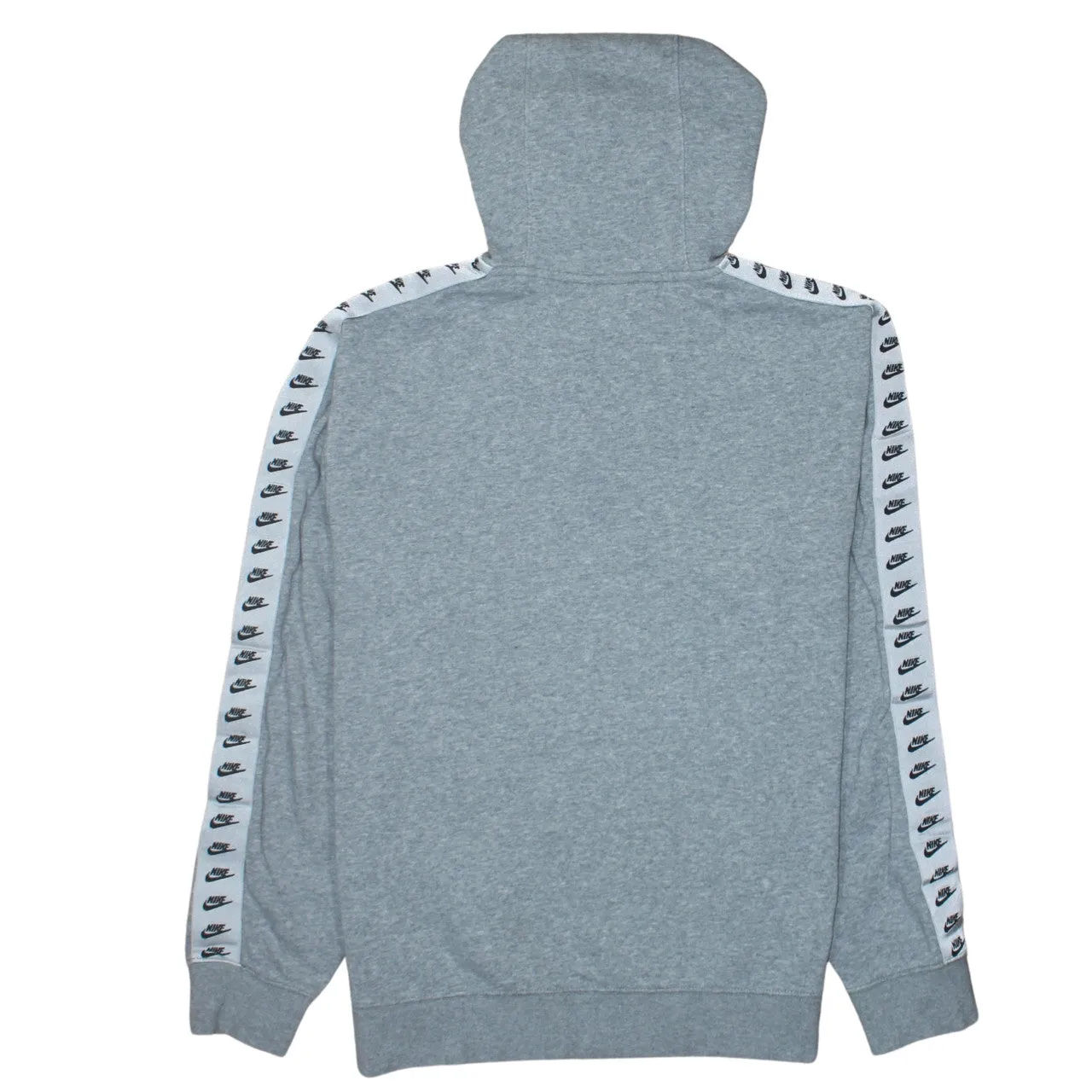 Nike Grey Hoodie Men’s Small Embroidered Chest Logo Branded Sleeve Tape Pullover Sweatshirt sold by Vintage Club product image thumbnail 2