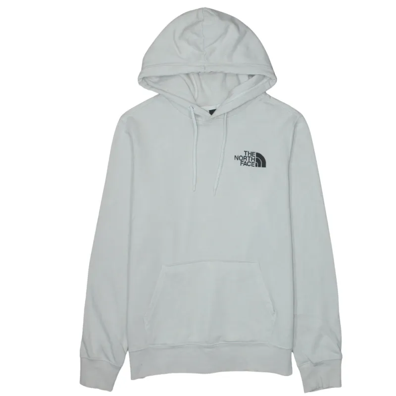 The North Face Light Grey Hoodie Men's Small Printed Logo Back Graphic Pullover Sweatshirt sold by Vintage Club