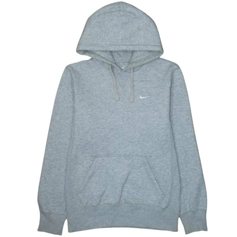 Nike Grey Hoodie Men's Small Embroidered Swoosh Drawstring Hood Front Pocket Sweatshirt sold by Vintage Club