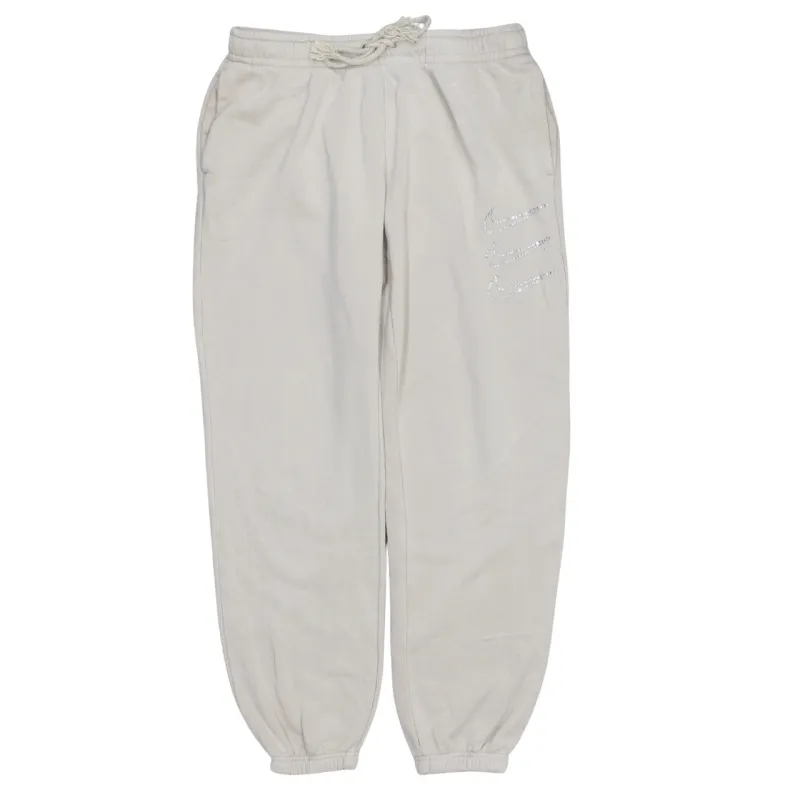 Nike Beige Cream Joggers Men’s Medium Triple Swoosh Embroidered Logo Fleece Sweatpants made by Nike