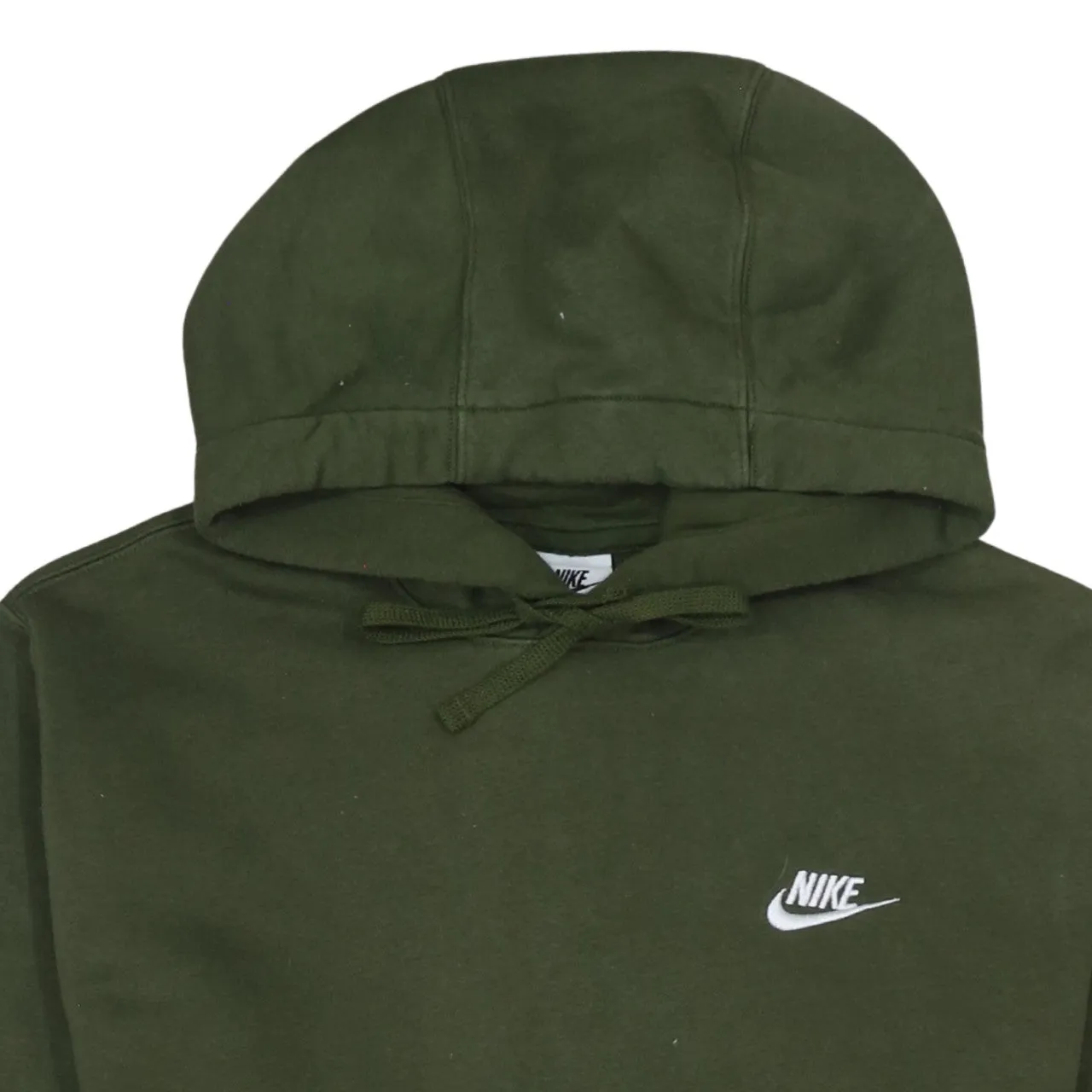 Nike Dark Green Hoodie Men's Small Embroidered Swoosh Logo Front Pocket Pullover Sweatshirt sold by Vintage Club product image thumbnail 3