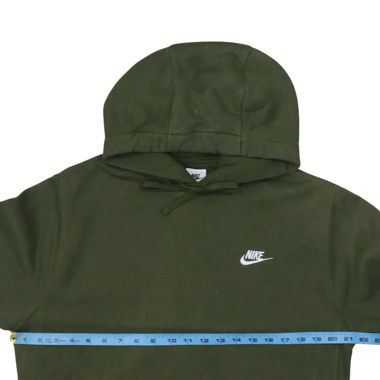 Nike Dark Green Hoodie Men's Small Embroidered Swoosh Logo Front Pocket Pullover Sweatshirt sold by Vintage Club product image thumbnail 5