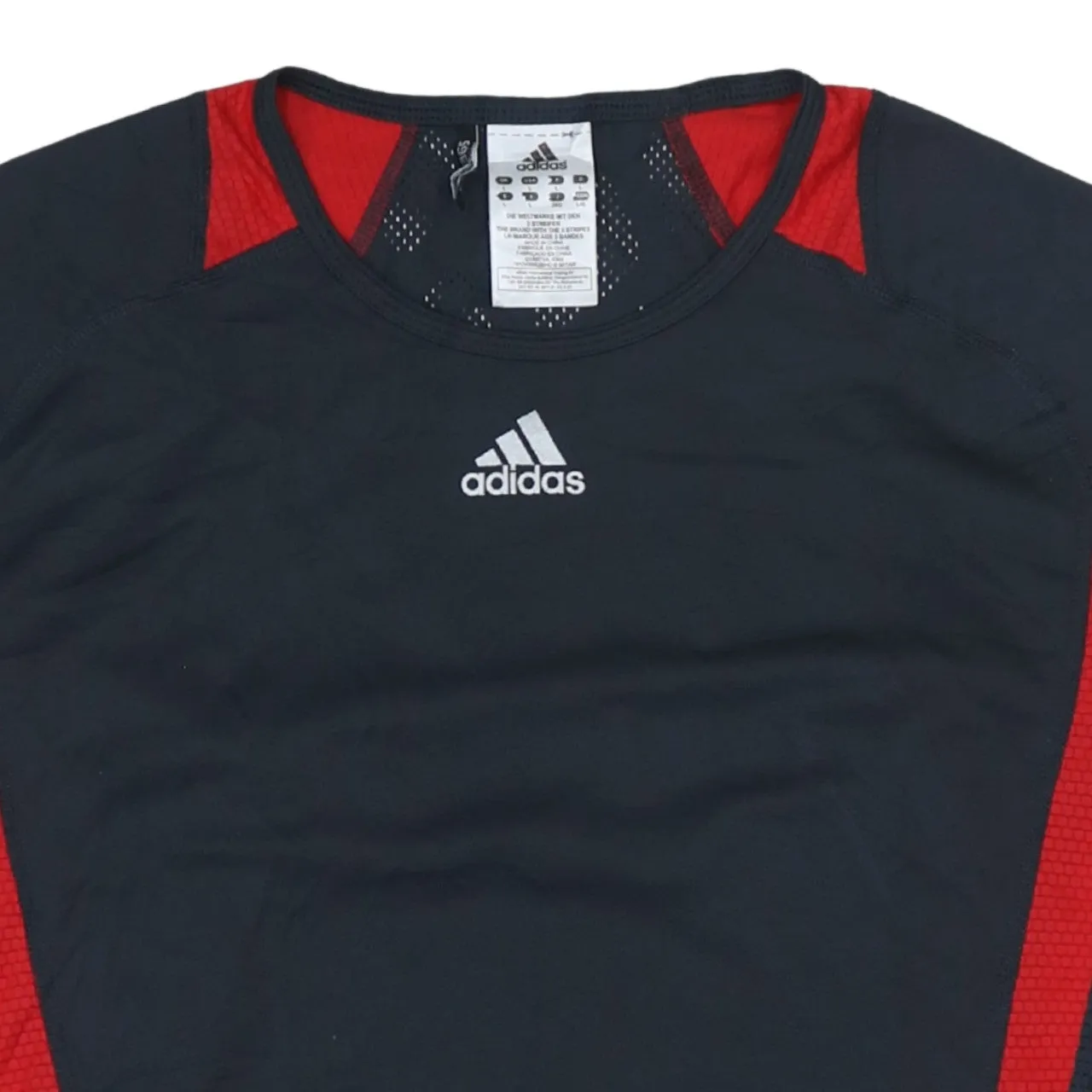 Adidas Navy Blue Long Sleeve Top Women's Large Printed Logo Climacool Sports Training Shirt sold by Vintage Club product image thumbnail 3