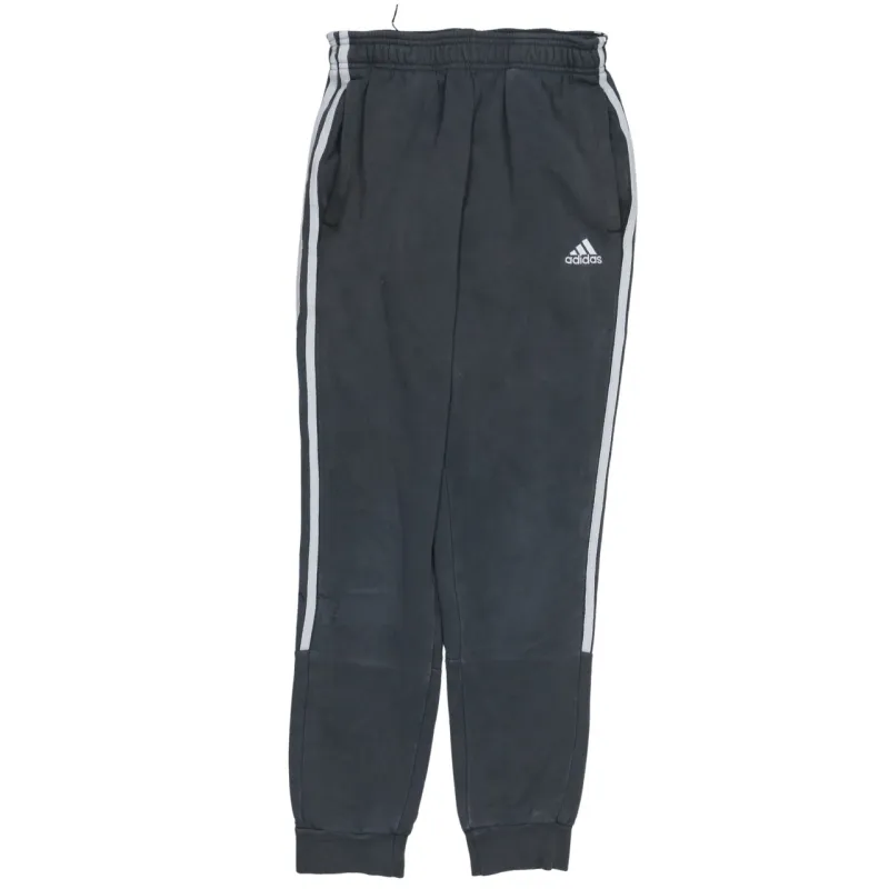 Adidas Dark Grey Joggers Women’s XSmall Embroidered Logo Three Stripe Cuffed Sweatpants sold by Vintage Club