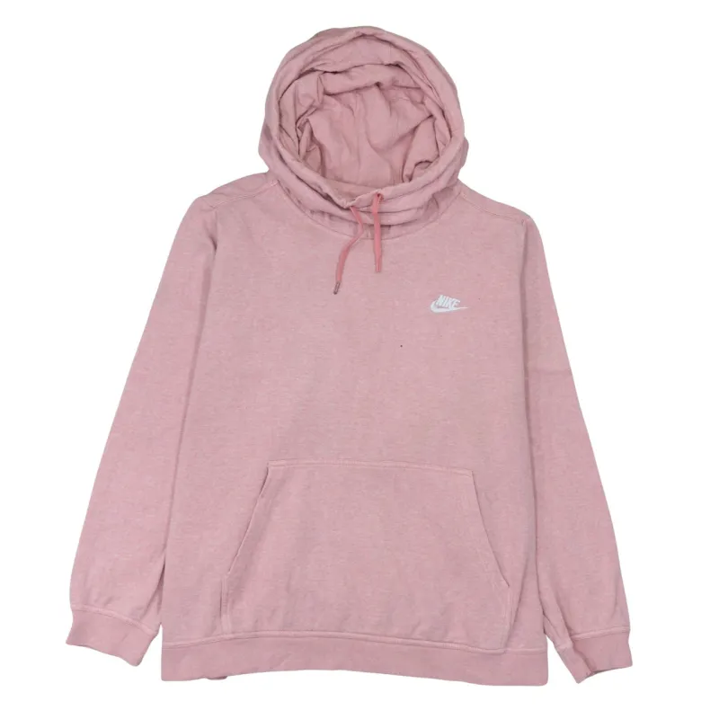 Nike Pink Pullover Hoodie Women's XXXLarge Embroidered Chest Logo Front Pocket Fleece Sweatshirt sold by Vintage Club