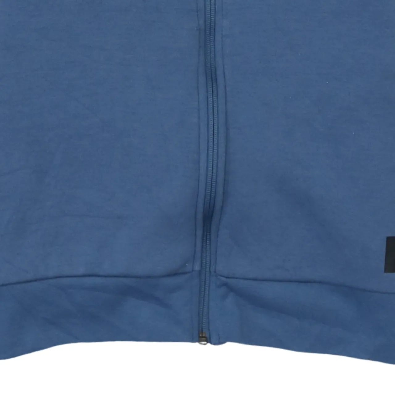 Adidas Blue Full Zip Hoodie Women’s Large Three Stripe Sleeves Minimal Logo Sweatshirt sold by Vintage Club product image thumbnail 4