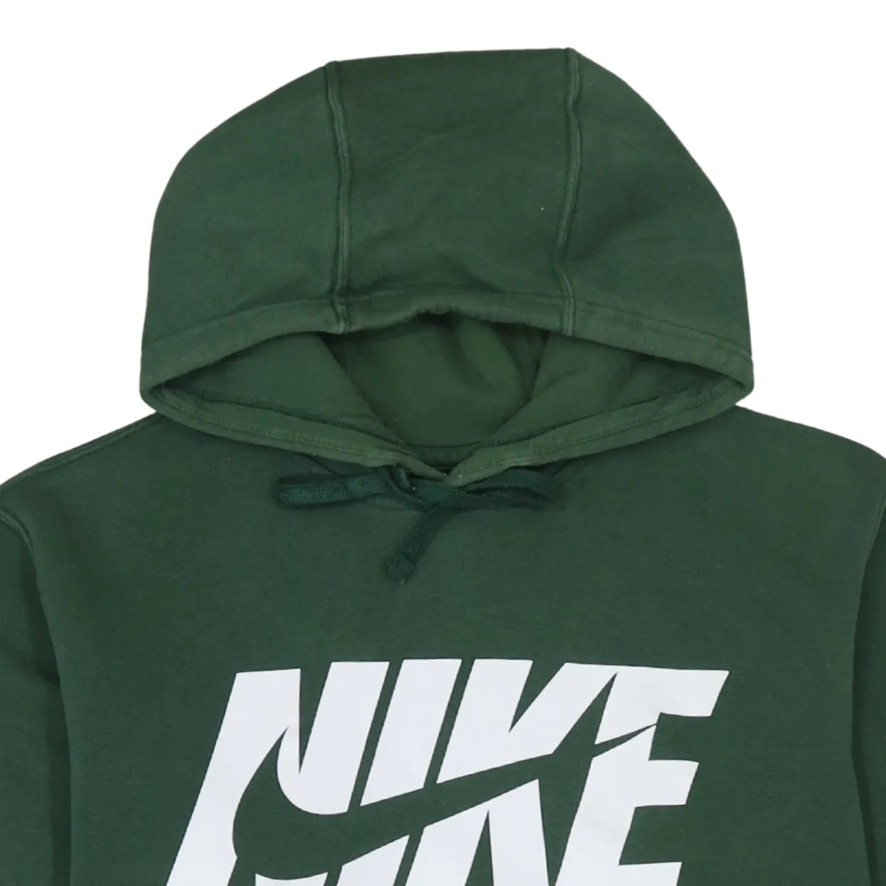 Nike Dark Green Hoodie Men's Medium Printed Logo Front Pocket Pullover Sweatshirt sold by Vintage Club product image thumbnail 3