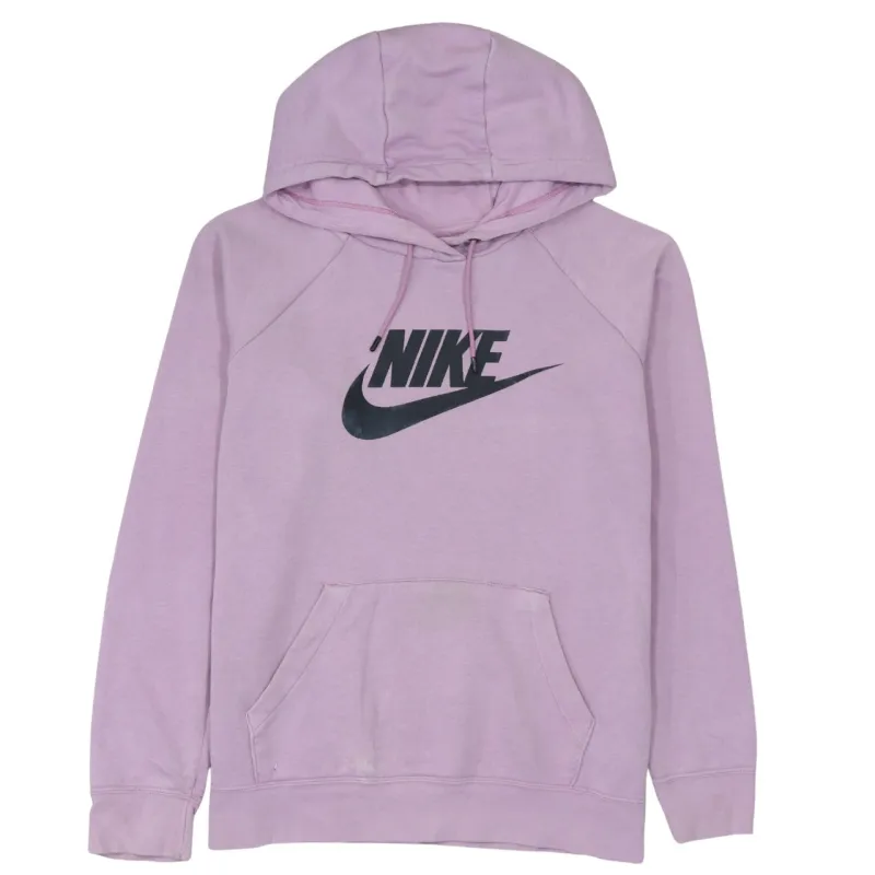 Nike Lilac Pink Hoodie Men's Large Printed Logo Front Pocket Pullover Sweatshirt sold by Vintage Club