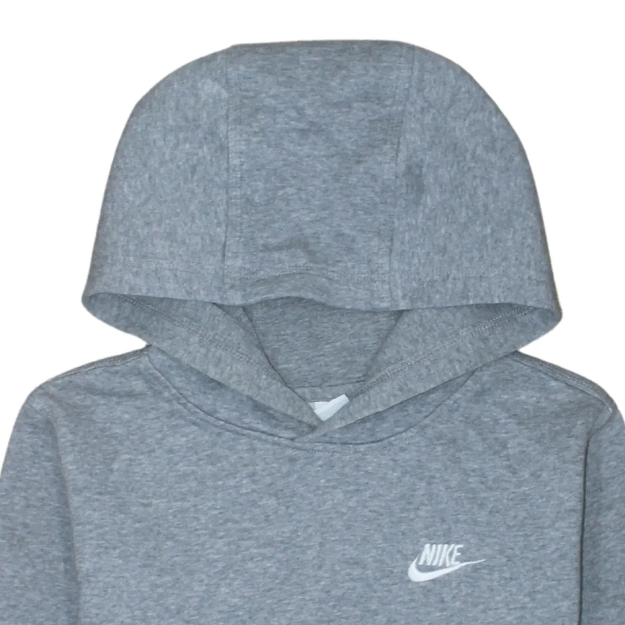 Nike Grey Hoodie Women's XLarge Printed Swoosh Logo Front Pocket Pullover Sweatshirt sold by Vintage Club product image thumbnail 3