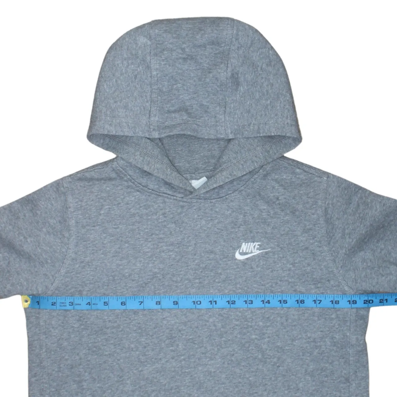 Nike Grey Hoodie Women's XLarge Printed Swoosh Logo Front Pocket Pullover Sweatshirt sold by Vintage Club product image thumbnail 5