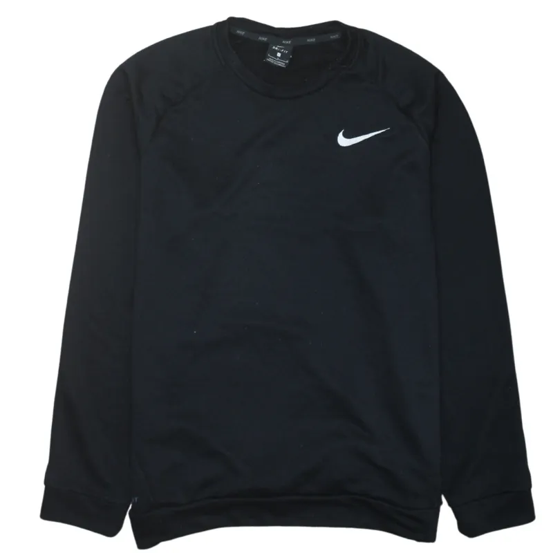 Nike Black Sweatshirt Men's Large Embroidered Swoosh Logo Crewneck Pullover Fleece Top sold by Vintage Club