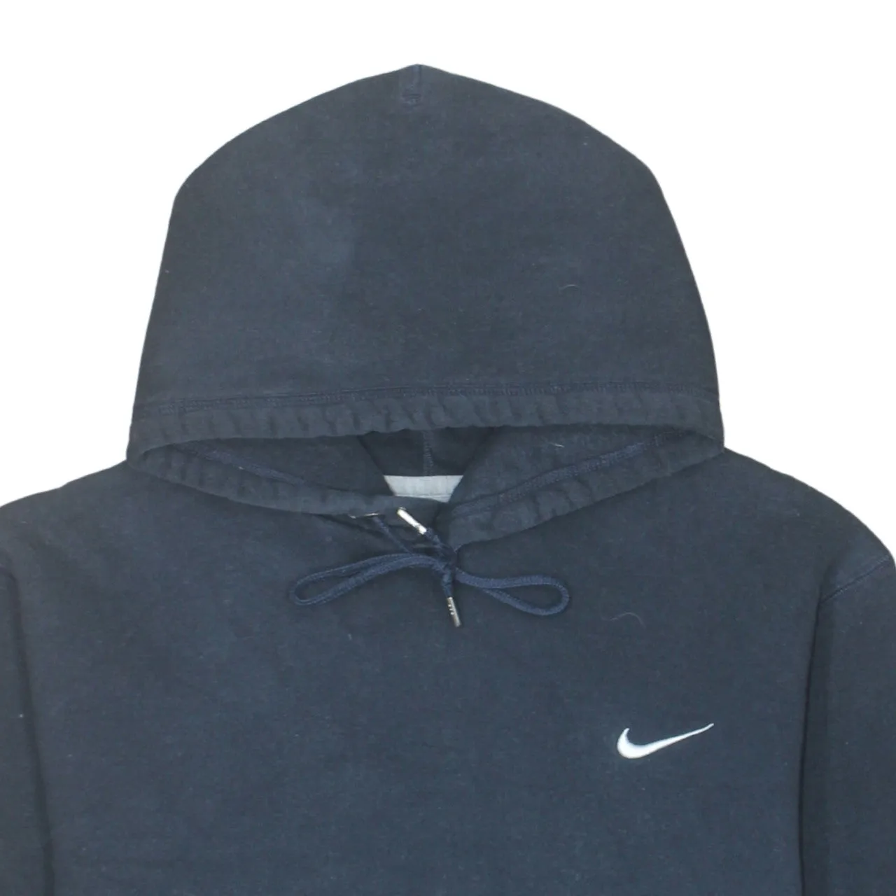Nike Navy Blue Hoodie Men's Large Embroidered Swoosh Drawstring Front Pocket Pullover Sweatshirt sold by Vintage Club product image thumbnail 3
