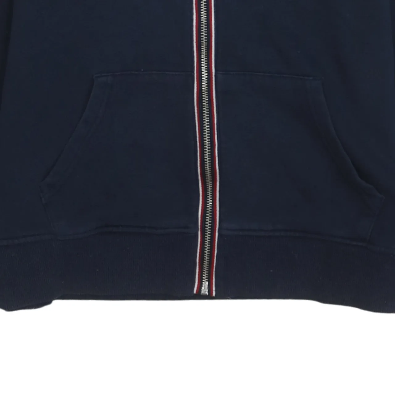 Tommy Hilfiger Navy Blue Zip Hoodie Women’s Medium Embroidered Flag Logo Pockets Sweatshirt sold by Vintage Club product image thumbnail 4