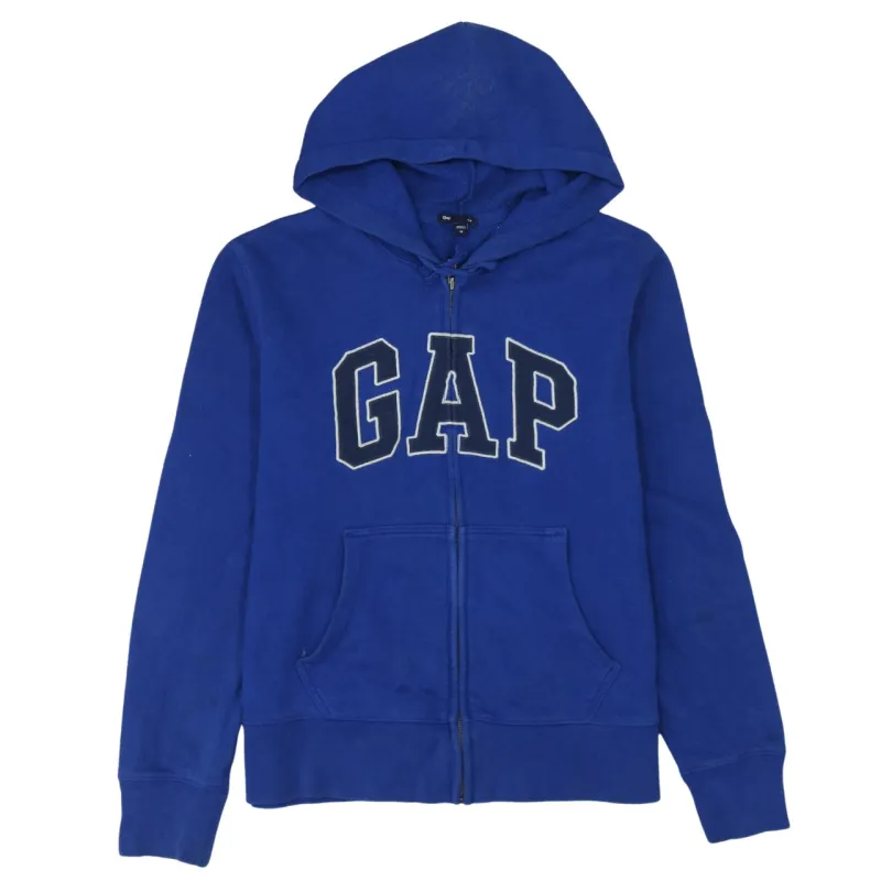 Gap Royal Blue Hoodie Men's XSmall Full Zip Embroidered Logo Front Pockets Sweatshirt made by GAP