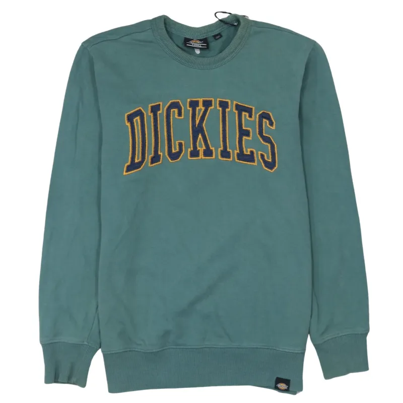 Dickies Teal Green Sweatshirt Men's XSmall Embroidered College Logo Crewneck Pullover sold by Vintage Club