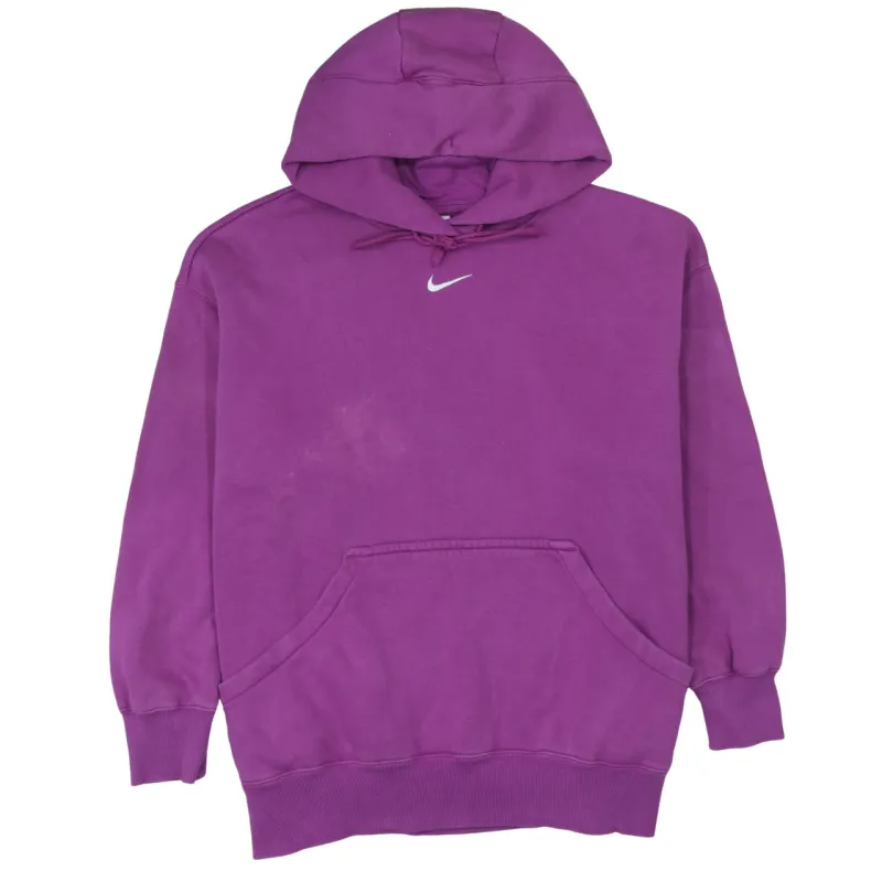 Nike Purple Hoodie Men’s XLarge Embroidered Swoosh Front Pocket Ribbed Cuffs Sweatshirt sold by Vintage Club