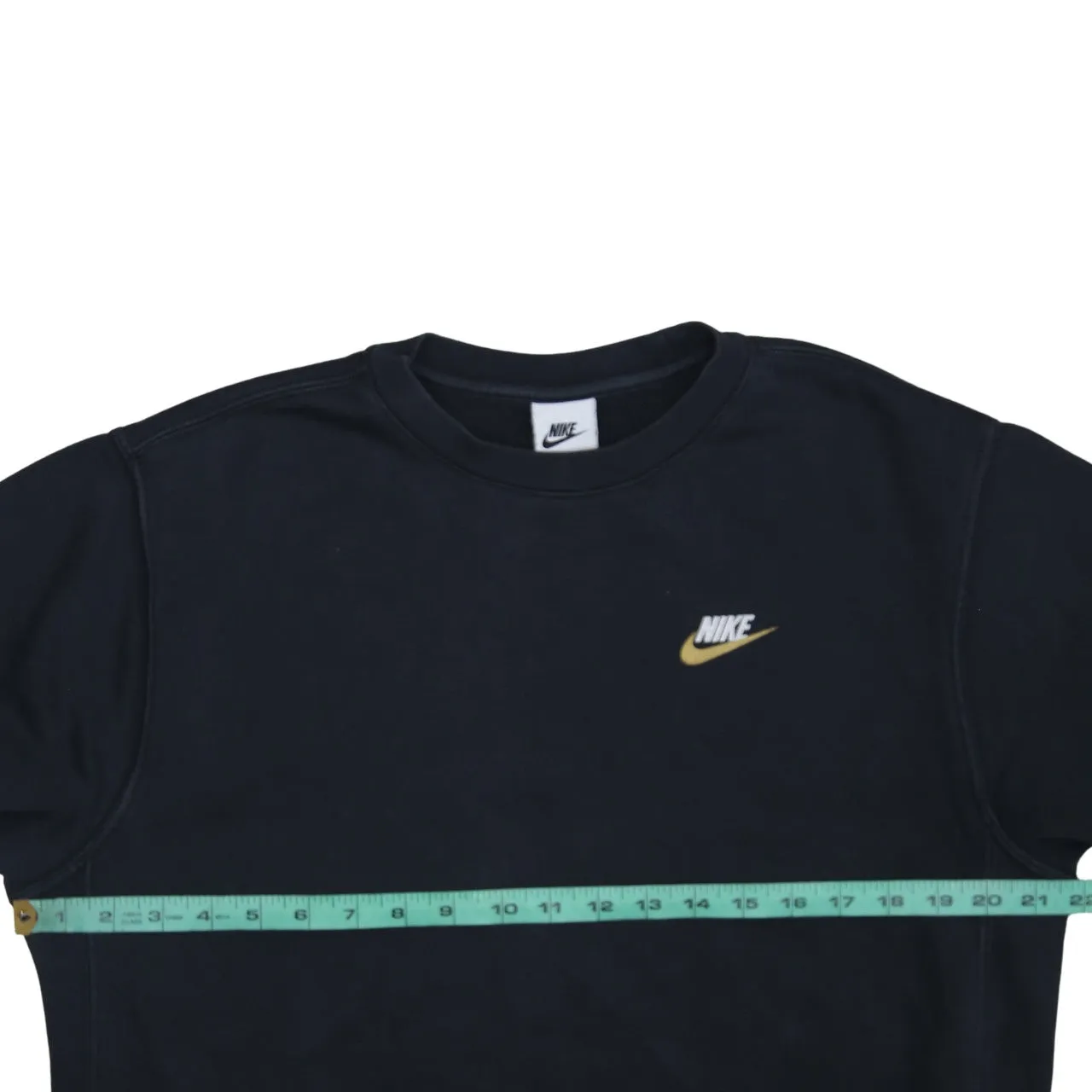 Nike Black Sweatshirt Men's Small Embroidered Chest Logo Crewneck Pullover Fleece Top sold by Vintage Club product image thumbnail 5