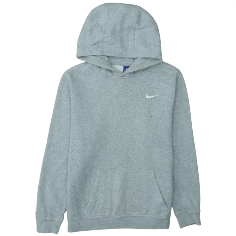 Nike Grey Hoodie Women’s XLarge Embroidered Swoosh Front Pocket Fleece Pullover Sweatshirt sold by Vintage Club