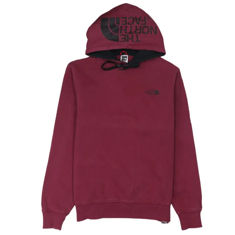 The North Face Burgundy Red Hoodie Men’s Medium Printed Hood Logo Pullover Sweatshirt made by The North Face