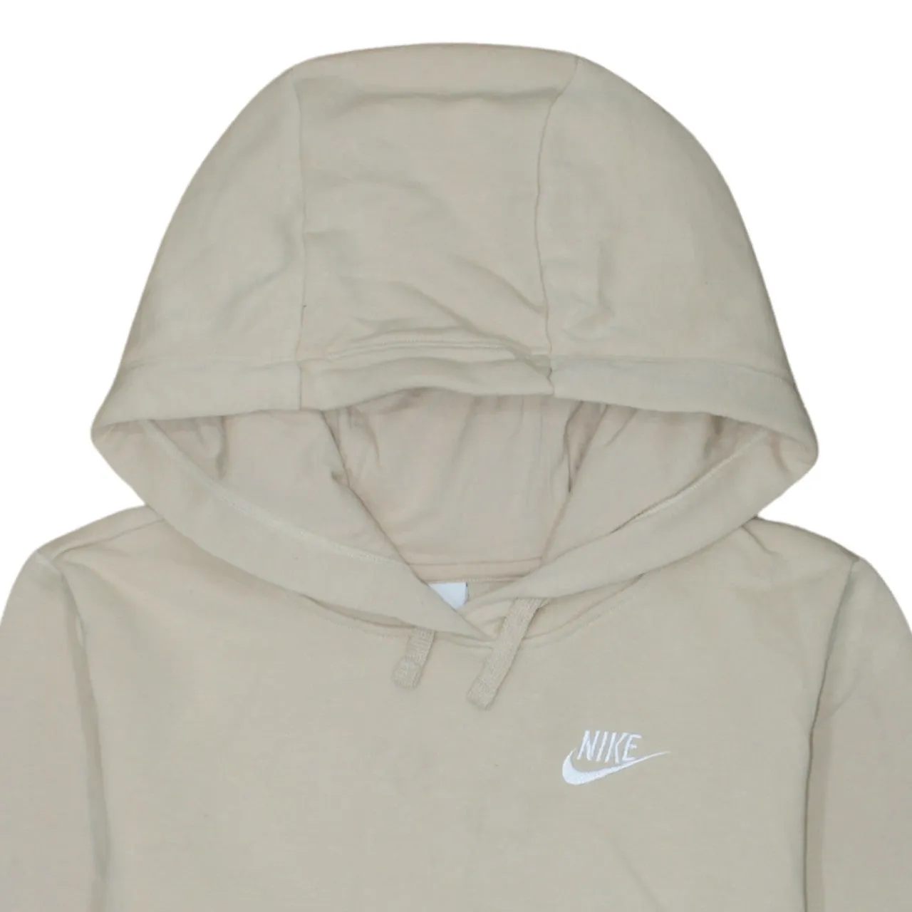 Nike Beige Cream Hoodie Men’s XSmall Embroidered Swoosh Logo Front Pocket Pullover Sweatshirt sold by Vintage Club product image thumbnail 3